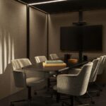 Abstracta Zen Pod Table Essential Meeting H740 Conference Table arrangement view