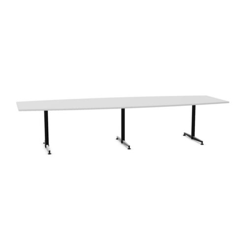 Kusch + Co San Siro Table Single Column T-Leg Frame Base Barrel-Shaped Top