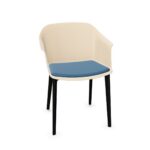 Nowy Styl Inta Stationary Chair 4-Leg Frame Plastic Back With Armrests