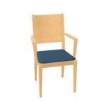 Kusch + Co Luca Frame Chair 4LA HB W Uph 2 4-Leg With Armrests Upholstered