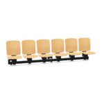 Kusch + Co V-Care Beam Seating 6U MW W Wall-Mounted 6-Seat Beam Seating