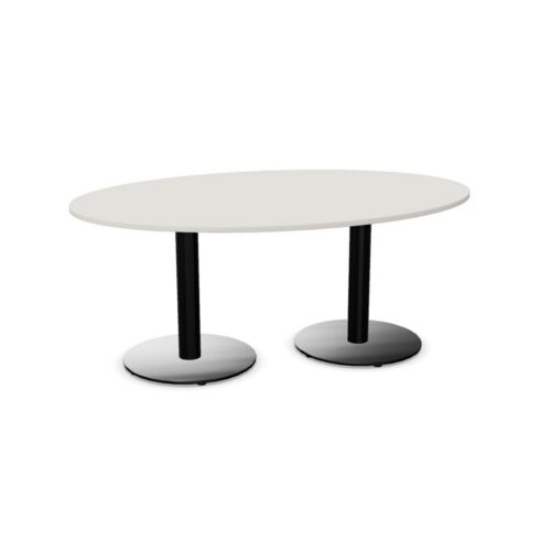 Nowy Styl Xio Table Two-Column Two-Plate Base Fixed-Height Elliptical Top