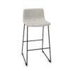 Bralco Upholstered High Stool With Backrest Bar Stool