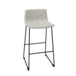 Bralco Upholstered High Stool With Backrest Bar Stool
