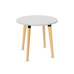 Kusch + Co San Siro Table I-Leg Lwm Base Freestanding Round Meeting Table