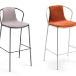 Gaber Kasia Stool 66 4-Leg Upholstered Shell Bar Stool