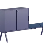 Gaber Workstation Melamine Cabinet Frame 2027 Laminated Top Integrated product view 11