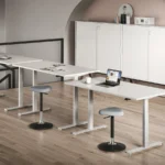 Gaber Workstation Melamine Cabinet Frame 2027 Laminated Top Integrated product view 2