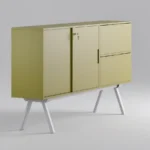 Gaber Workstation Melamine Cabinet Frame 2027 Laminated Top Integrated product view 3