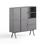 Gaber Workstation Melamine Cabinet Frame 2027 Laminated Top Integrated product view 5
