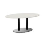 Nowy Styl Xio Table Two-Column One-Plate Base Fixed Height Elliptical Top