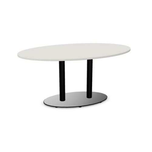 Nowy Styl Xio Table Two-Column One-Plate Base Fixed Height Elliptical Top
