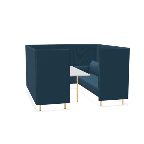 Kusch + Co Creva American Diner 6U Acoustic Diner Booth Panel High-Back Booth