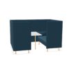 Kusch + Co Creva American Diner 4U High-Back Booth Seating With Table Panel