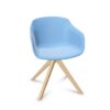 Gaber Dress Dame 4 Legs Oak Wooden Swivel Base 4-Leg Upholstered Conference