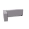 Diemme Side 175 Left-Hand Module Polished Aluminium Modular Sofa