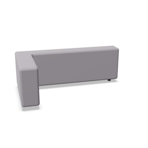 Diemme Side 175 Left-Hand Module Polished Aluminium Modular Sofa