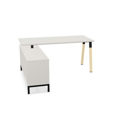 Nowy Styl CS5040 Desk Integrated With Sideboard A-Leg Lwm Frame Base Fixed Desk