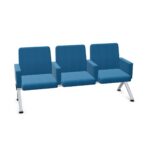 Kusch + Co V-Travel Bench-3 Soft Arm 3-Seat With Armrests Upholstered Beam