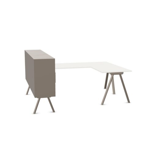 Gaber 2027 Workstation 2027 DX L 180 Melamine Cabinets Corner Right-Hand