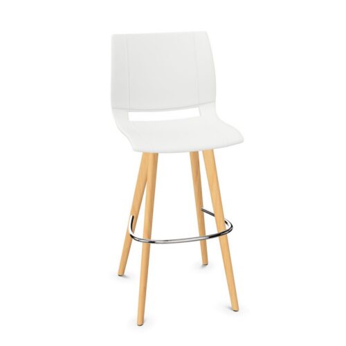 Kusch + Co Uni Verso Hocker 4L Lwm P 4-Leg Plastic Back Bar Stool