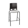 Nowy Styl Fondo Hocker 4-Leg Frame Plastic Back Shell Footrest Bar Stool