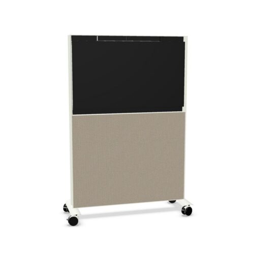 Abstracta Agile Media Screen Off-White Mobile Acoustic Room Divider