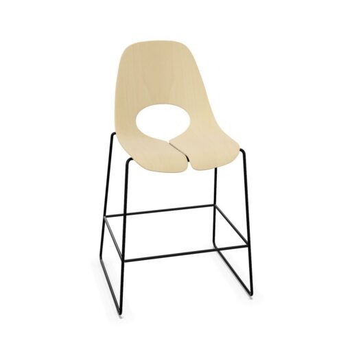 Nowy Styl Tauko Hocker CF-Rod Frame Wooden Uph Back Cantilever Shell Footrest