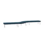 Kusch + Co Genaya Pouffe Set S-Shape 2 S-Shaped Modular Upholstered Pouf Set