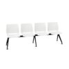 Kusch + Co Uni Verso Bench-4 Plastic Back 4-Seat Decorative Cut-Out Beam Seating