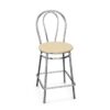 Nowy Styl Tulipan Hocker 78 Wood CR 4-Leg Metal Backrest Bar Stool