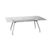 ICF Unitable Rectangular Clear Glass Conference Table