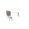 Gaber Frame 2027 Bench Workstation 2027 DX 180 With Bench Melamine Cabinets