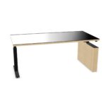Bralco Bridge Glass Top Executive Desk