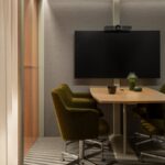 Abstracta Zen Pod Trellis Essential Freestanding Acoustic Room Divider in an interior setting