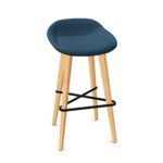 Kusch + Co Lupino Hocker 4L Lgw 4-Leg Upholstered Back Bar Stool