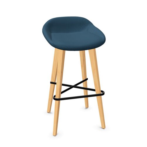 Kusch + Co Lupino Hocker 4L Lgw 4-Leg Upholstered Back Bar Stool
