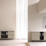 Bralco Sideboard Doors Storage Cabinet Shown in a Rail office arrangement