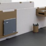 Bralco Height-Adjustable Melamine Panel Desk Screen