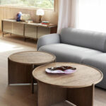 Northern Cling D90H38 Round Coffee Table smoked oak set