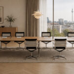 ICF Notable Meeting Height-Adjustable Electrified Meeting Table