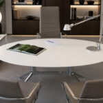 ICF Notable High Meeting Electrified Footrest Meeting Table