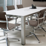 ICF Meeting Rectangular Meeting Table Oval Top Conference Table