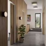 Northern Overme Over Me D40 Ceiling-Mounted Ceiling Light OverMe D40 ceiling light in a hallway