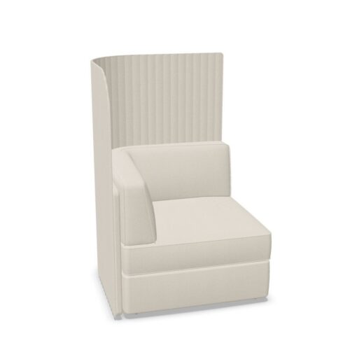 Zilenzio Focus Spaces Corner Short Left Corner Module High-Back Acoustic Sofa