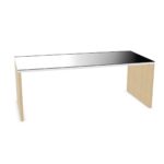 Bralco Linear Standard Height Glass Top Conference Table