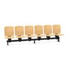 Kusch + Co V-Care Beam Seating 6U MF W 6-Seat Floor-Fixed Plywood Beam Seating