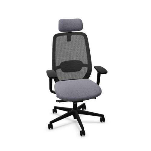 Nowy Styl Elovie Swivel Chair Mesh Back With Headrest Upholstered Office Chair