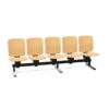 Kusch + Co V-Care Beam Seating 5U FS W Freestanding 5-Seater Plywood Beam