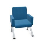 Kusch + Co V-Travel Bench-1 Soft Arm Beam Seating With Armrests Upholstered